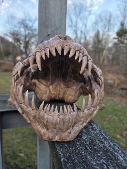 Handcrafted Nexu Skull Weathered Prop - Small