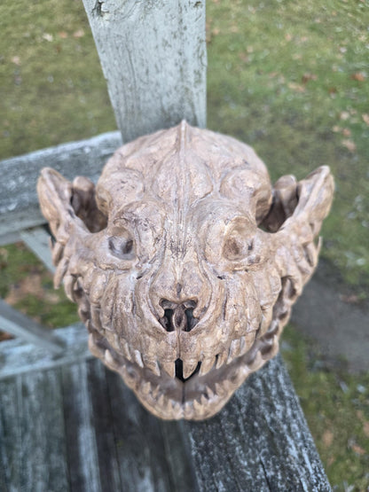 Handcrafted Nexu Skull Weathered Prop - Small