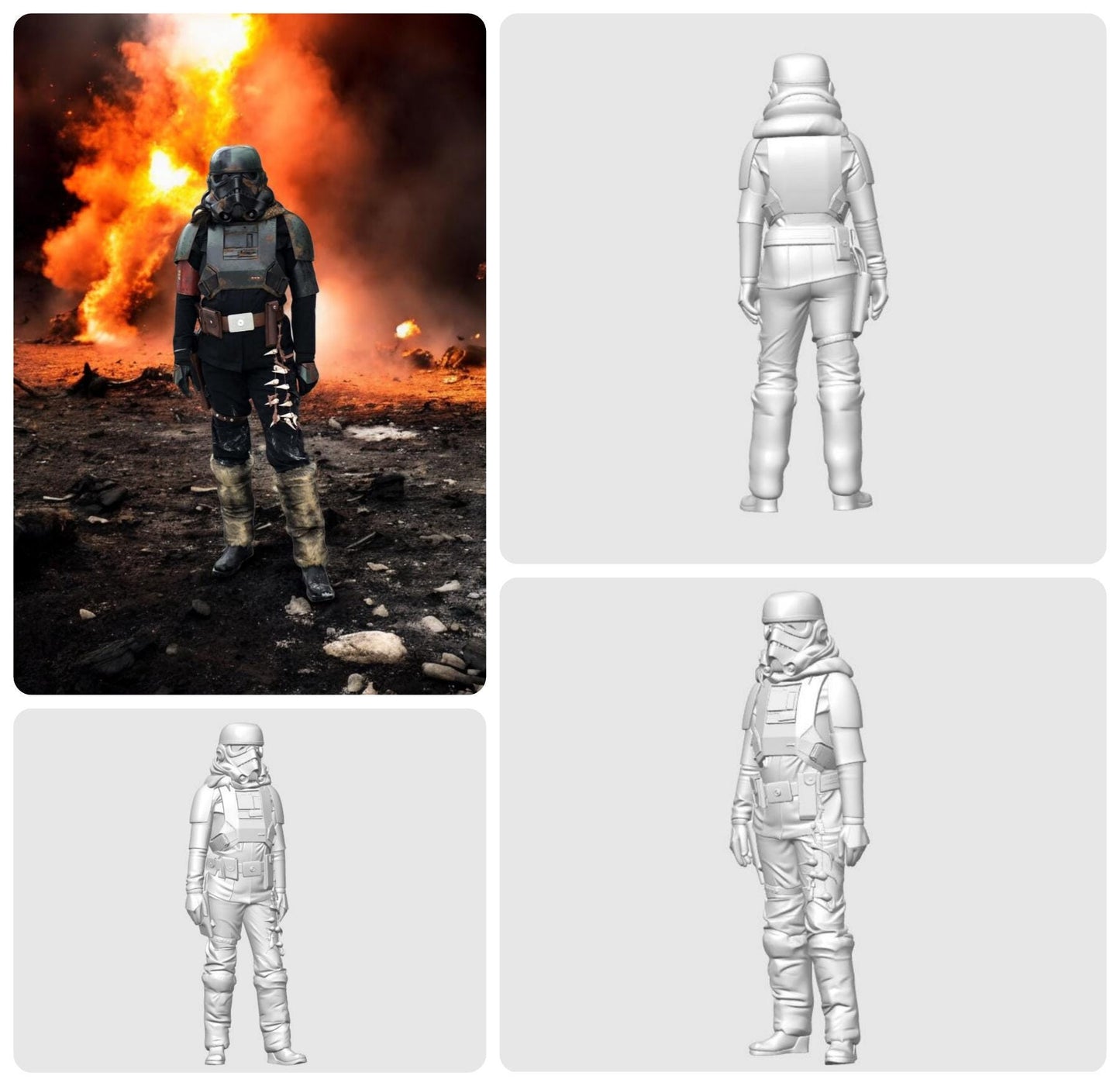 Custom 3D Printed Action Figure 6"