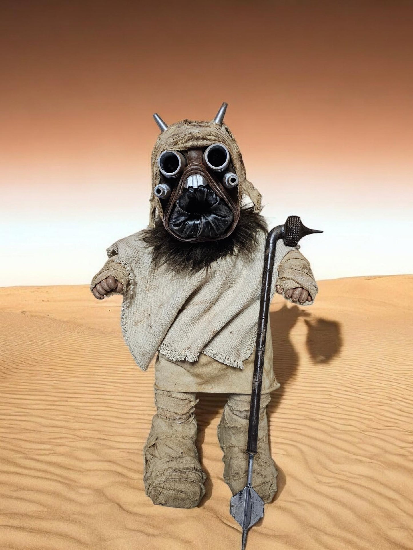 Handcrafted Raider Plush Doll, 20" Weathered Prop