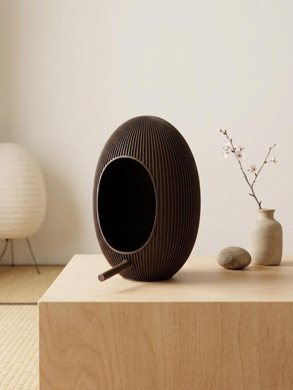 Beautiful Japandi Birdhouse - Removable Perch