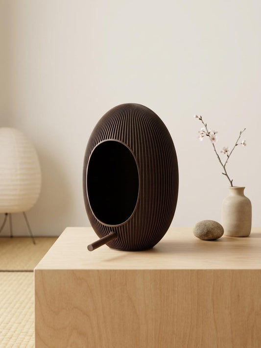Beautiful Japandi Birdhouse - Removable Perch